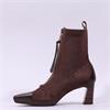 Hispanitas Bangkok Front Zip Heel Boot - Brown Suede
